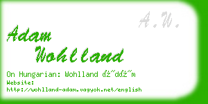 adam wohlland business card